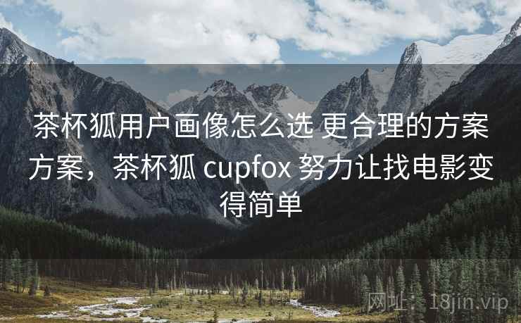 茶杯狐用户画像怎么选 更合理的方案方案，茶杯狐 cupfox 努力让找电影变得简单