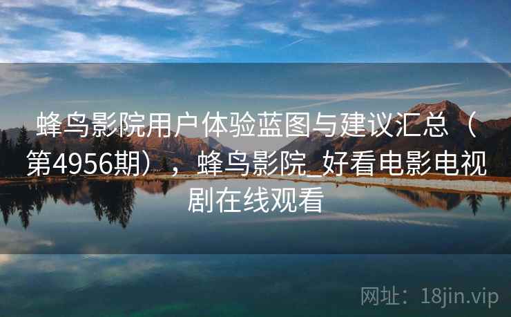 蜂鸟影院用户体验蓝图与建议汇总（第4956期），蜂鸟影院_好看电影电视剧在线观看