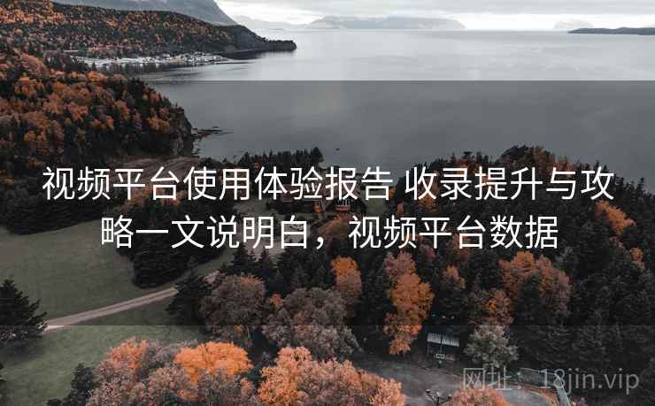 视频平台使用体验报告 收录提升与攻略一文说明白，视频平台数据