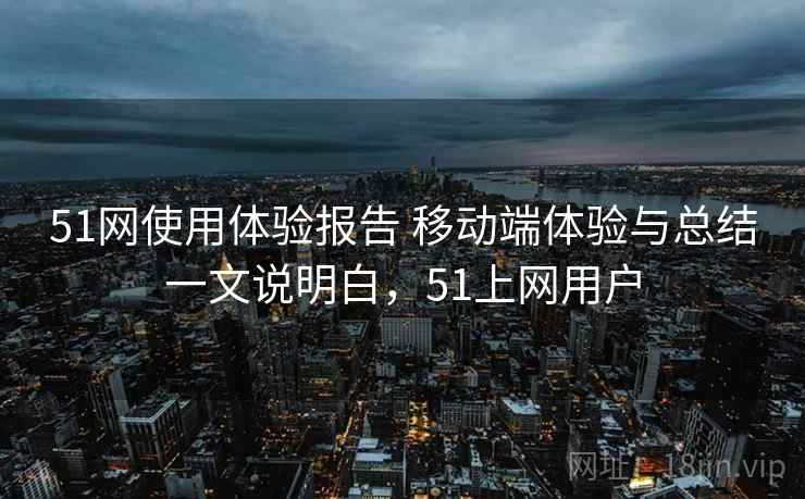 51网使用体验报告 移动端体验与总结一文说明白，51上网用户