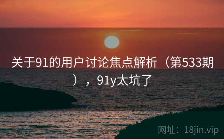 关于91的用户讨论焦点解析（第533期），91y太坑了