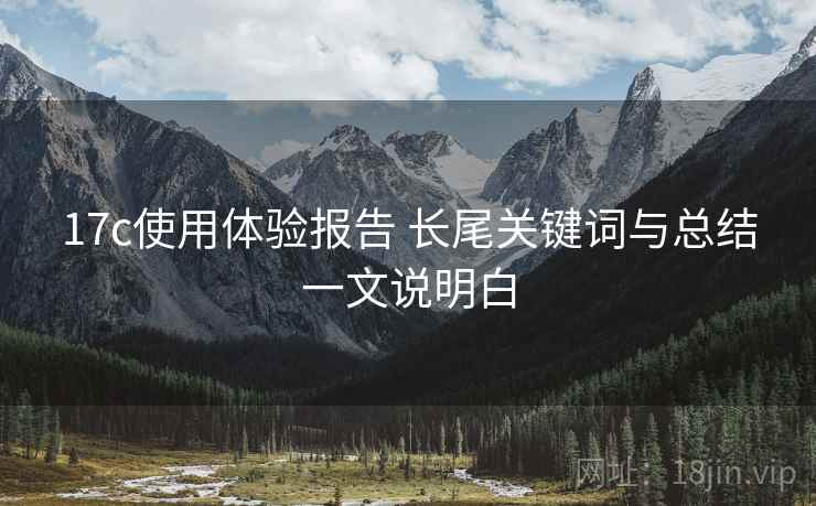 17c使用体验报告 长尾关键词与总结一文说明白