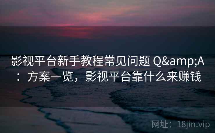 影视平台新手教程常见问题 Q&A：方案一览，影视平台靠什么来赚钱