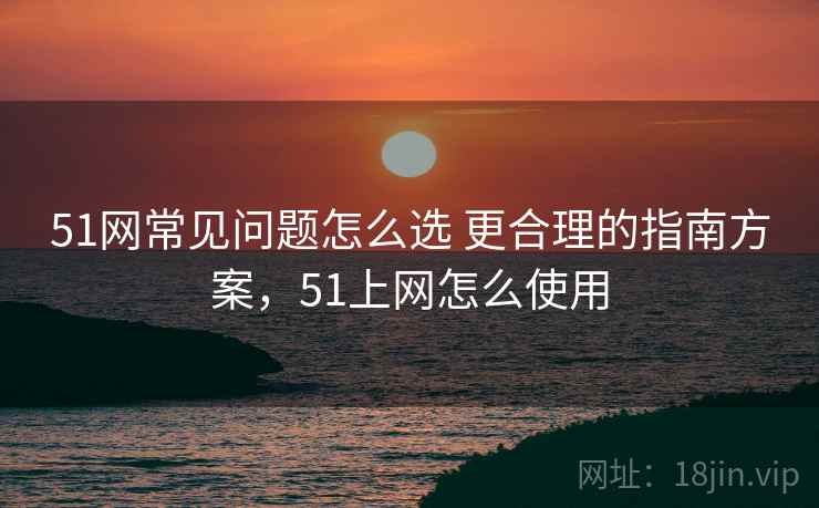 51网常见问题怎么选 更合理的指南方案，51上网怎么使用