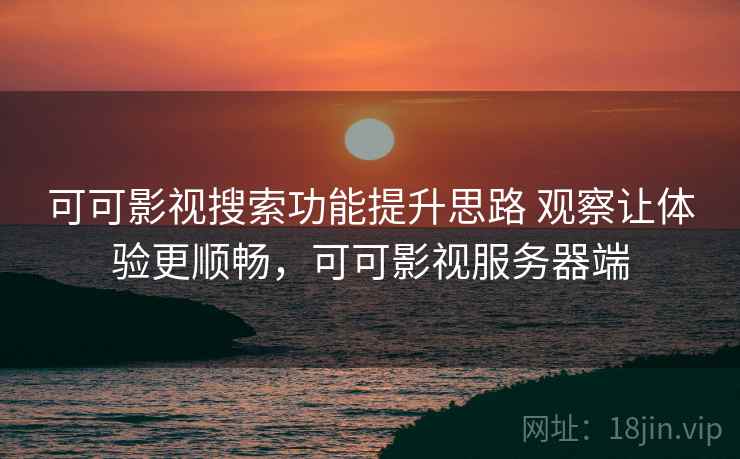 可可影视搜索功能提升思路 观察让体验更顺畅，可可影视服务器端