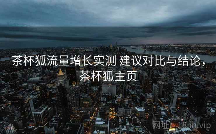 茶杯狐流量增长实测 建议对比与结论，茶杯狐主页