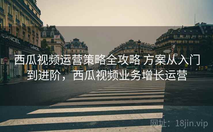 西瓜视频运营策略全攻略 方案从入门到进阶，西瓜视频业务增长运营