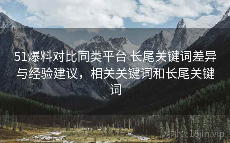 51爆料对比同类平台 长尾关键词差异与经验建议，相关关键词和长尾关键词