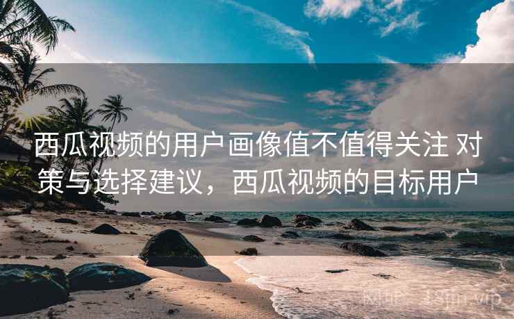 西瓜视频的用户画像值不值得关注 对策与选择建议，西瓜视频的目标用户